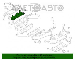 Protecția colectorului de eșapament dreapta jos pentru Porsche Cayenne 958 11-17 Hybrid.