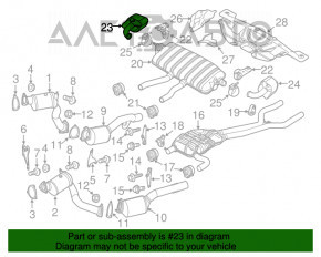 Capăt de evacuare dreapta Porsche Cayenne 958 11-17 Hibrid