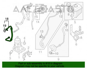 Furtun de presiune înaltă pentru direcția asistată Porsche Cayenne 958 11-17 Hibrid.