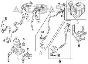 Furtun de presiune înaltă pentru direcția asistată Porsche Cayenne 958 11-17 Hibrid.