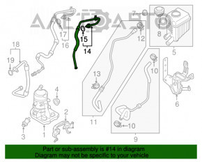 Furtun de presiune înaltă pentru direcția asistată Porsche Cayenne 958 11-17 Hybrid