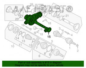 Reductorul frontal Porsche Cayenne 958 11-17