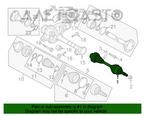 Ax cu roți față dreapta Porsche Cayenne 958 11-17 Hybrid ruginit.