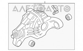 Diferențialul spate reductor Porsche Cayenne 958 11-17 Hybrid 79k, crăpat 1 buc., rupt 1 buc.