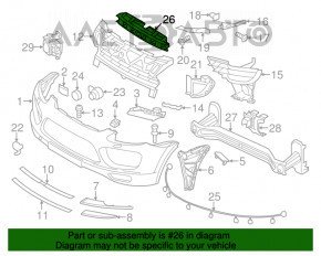 Absorbantul de bara fata pentru Porsche Cayenne 958 11-14