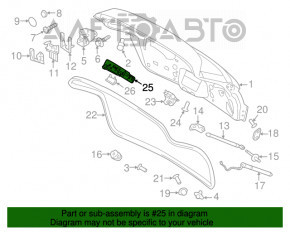 Suport maner portbagaj Porsche Cayenne 958 11-17