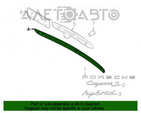 Garnitura ușii portbagajului inferioare Porsche Cayenne 958 11-14