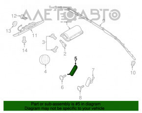 Airbagul pentru scaunul drept al Porsche Cayenne 958 11-17