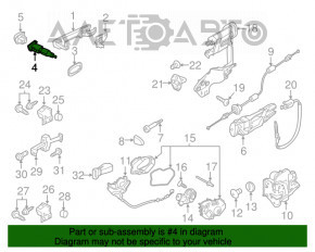 Bucșă de blocare față stânga Porsche Cayenne 958 11-17