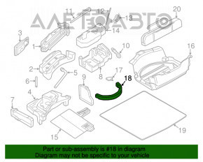 Spumă de etanșare pentru subwoofer Porsche Cayenne 958 11-14