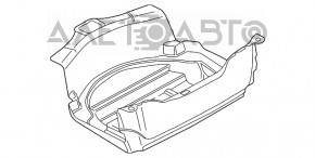 Tapițeria portbagajului Porsche Cayenne 958 11-14 negru.