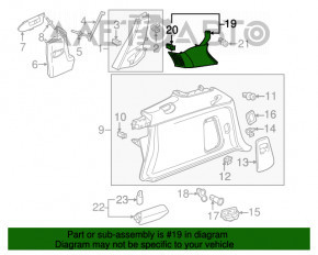 Capac spate stânga Porsche Cayenne 958 11-14 spate negru.