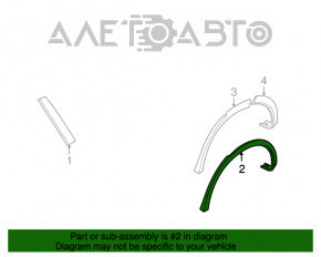 Capacul arcului spate stânga Porsche Cayenne 958 11-14