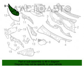 Protecția scutului motorului drept pentru Porsche Cayenne 958 11-17