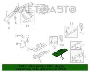 Capacul genunchiului pasagerului inferior Porsche Cayenne 958 11-17 negru.