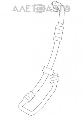 Tubul de aer condiționat condensator-compresor Porsche Cayenne 958 11-17 Hybrid