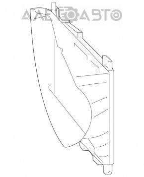 Deflectorul radiatorului invertorului din partea dreapta față pentru Porsche Cayenne 958 11-14 Hybrid