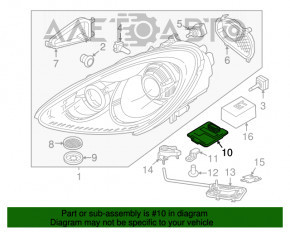 Modul de control al farurilor Porsche Cayenne 958 11-13