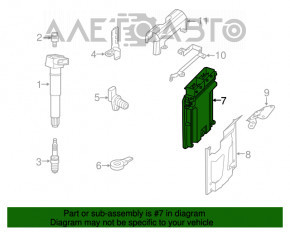 Modulul ECU al motorului Porsche Cayenne 958 11-12 S Hybrid