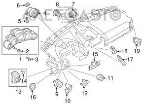 Panoul de instrumente Porsche Cayenne 958 11-12 SUA Hibrid