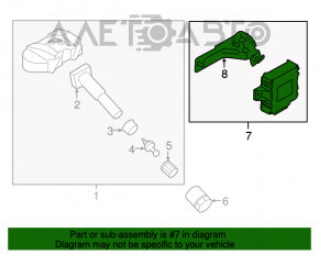 Modulul senzorului de monitorizare a presiunii în anvelope TPMS pentru Kia Optima 14-15