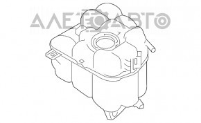 Rezervorul de expansiune al sistemului de răcire Porsche Cayenne 958 11-17, nou, original OEM