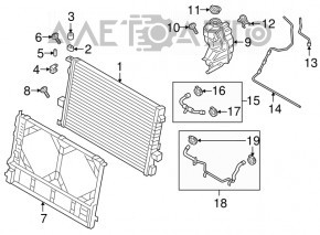 Capac rezervor de expansiune Porsche Macan 15-18 nou original OEM