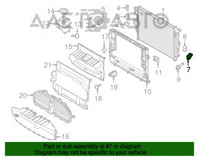 Suport radiator inferior stânga Porsche Cayenne 958 11-17 nou OEM original