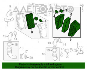 Corpul filtrului de aer Porsche Cayenne 958 11-17 3.6