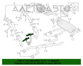 Suportul tubului de admisie dreapta Porsche Cayenne 958 11-17