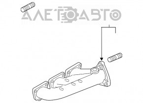 Colector de evacuare stânga pentru Porsche Cayenne 958 11-17 3.6