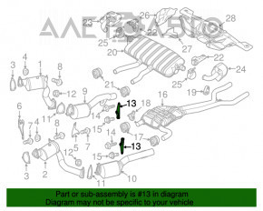 Suportul pentru partea de mijloc a tevii de evacuare dreapta pentru Porsche Cayenne 958 11-17.