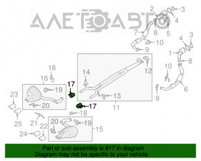 Colierul sistemului de evacuare Porsche Cayenne 958 11-17 4.8 Turbo nou OEM original