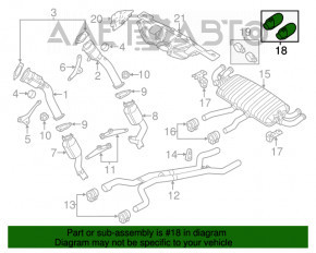 Capăt de evacuare stânga Porsche Cayenne 958 11-17 4.8 Turbo