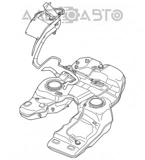 Rezervorul de combustibil Porsche Cayenne 958 11-17 4.8 Turbo asamblat