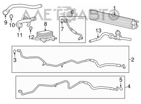 Tubulatura sistemului de racire a cutiei de viteze automate superioare Porsche Cayenne 958 11-17 4.8 Turbo furnizare