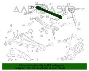 Maneta transversală spate stânga Porsche Cayenne 958 11-17