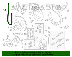 Furtun de frână spate dreapta pentru Porsche Cayenne 958 11-16