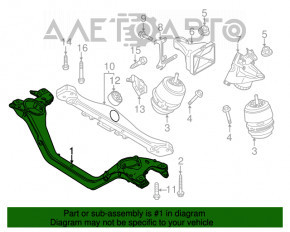 Bara de protecție a amortizorului față Porsche Cayenne 958 11-17 3.6