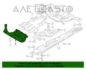 Защита двигателя передняя Porsche Cayenne 958 11-14