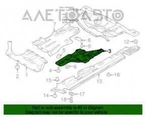 Protecția arcului motorului dreapta pentru Porsche Cayenne 958 11-14