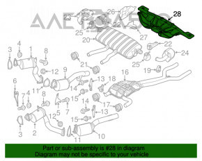 Protecție pentru puntea spate / barele Porsche Cayenne 958 11-14