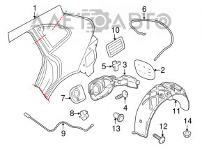 Bara spate stânga Porsche Cayenne 958 11-14