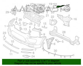 Suportul pentru bara de protecție față aripa stângă Porsche Cayenne 958 11-14 nou OEM original