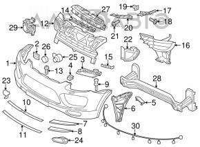 Cadru dreapta pentru Porsche Cayenne 958 11-14 Turbo, nou, original