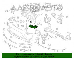 Scut de drenaj stânga Porsche Cayenne 958 11-14 Turbo