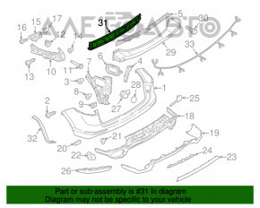 Amplificatorul de bara spate inferioara pentru Porsche Cayenne 958 11-14