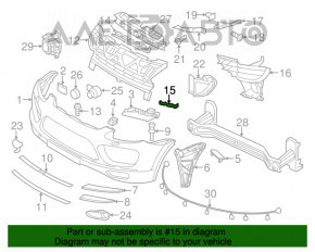 Suportul de prindere a bara de protecție față stânga Porsche Cayenne 958 11-14, nou, original OEM.