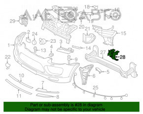 Suport amplificator bara fata dreapta Porsche Cayenne 958 11-14