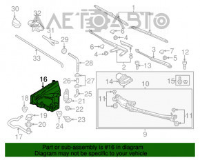 Бачок омывателя Porsche Cayenne 958 11-14 с горловиной и крышкой